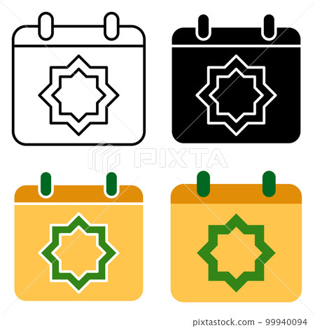 Calendar in flat style isolated Calendar in flat style isolated 99940094