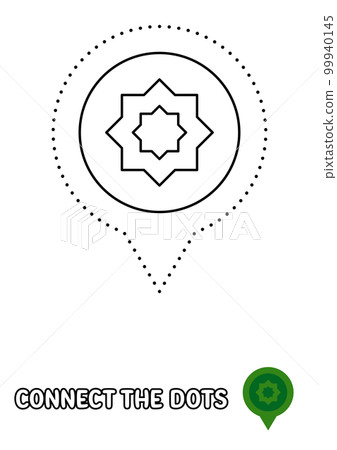 Dot to dot page with Pin for kids 99940145