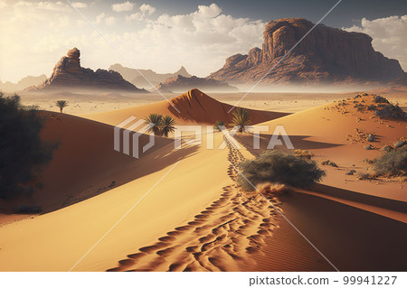 Desert landscape. Generative AI. 99941227