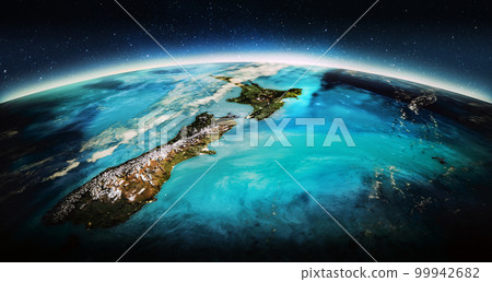 New Zealand. Elements of this image furnished by NASA New Zealand. Elements of this image furnished by NASA 99942682
