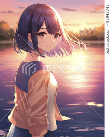 Cinematic scene Backlit Sunset Splashing "AI-generated image" 99942745