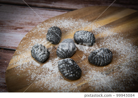 Multicoloured Gnocci potato peru italian food, Homemade Multicoloured Gnocci potato peru italian food, Homemade 99943084