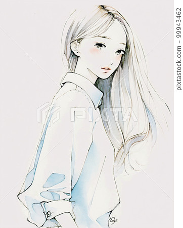 Beautiful older sister watercolor illustration "AI-generated image" Beautiful older sister watercolor illustration "AI-generated image" 99943462