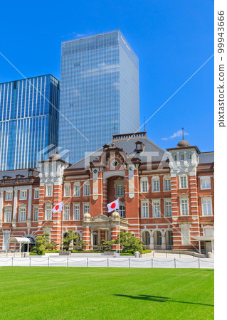 Tokyo station _ superb view of Marunouchi station building Tokyo station _ superb view of Marunouchi station building 99943666