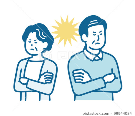 吵架的老年夫婦 99944084