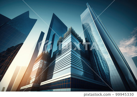Modern Office Building. Illustration AI Generative 99945330