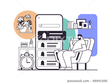 man programming time reminder alarm on smartphone screen office day planner notification schedule application man programming time reminder alarm on smartphone screen office day planner notification schedule application 99945890