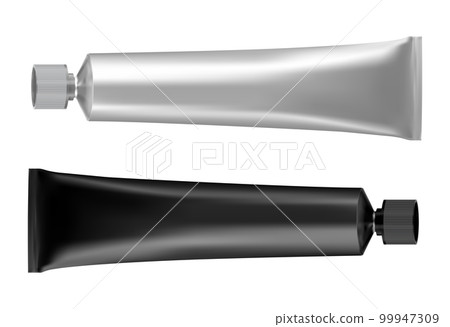 Paint tube isolated vector mockup. Dye cream container 99947309