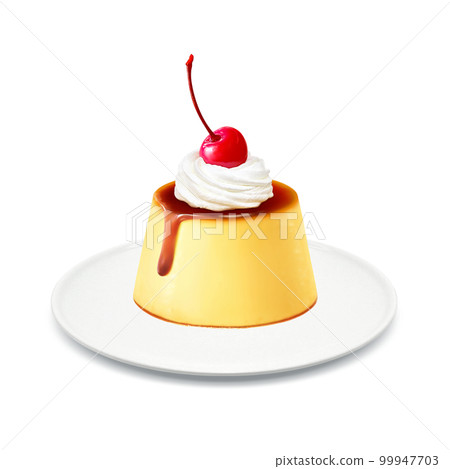pudding illustration real 99947703