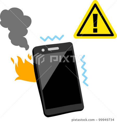smartphone on fire smartphone on fire 99949734