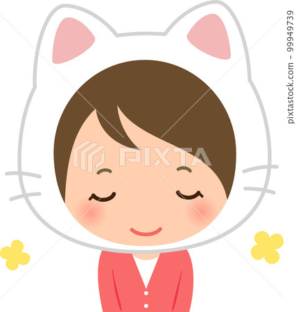 woman with cat 99949739