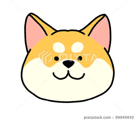 棕色柴犬臉圖標 99949930