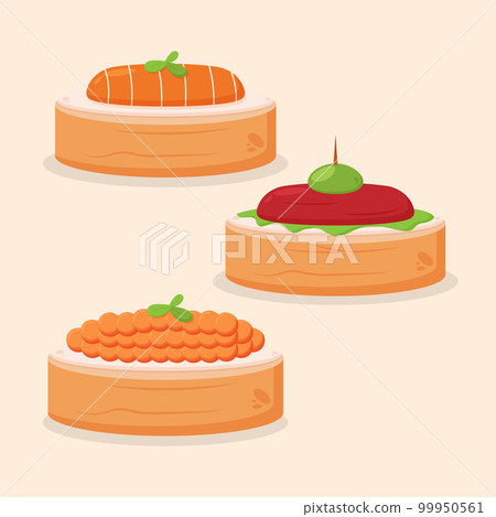 Party Canape Appetizing Finger Food  Illustration 99950561