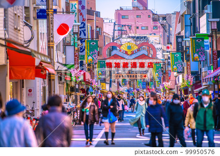 巢鴨地藏購物等東京都的城市風光 巢鴨地藏購物等東京都的城市風光 99950576
