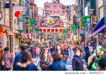 巢鴨地藏購物等東京都的城市風光 巢鴨地藏購物等東京都的城市風光 99950577