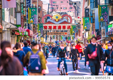 Views of Tokyo's Tokyo cityscape such as Sugamo Jizo shopping 99950578