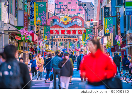巢鴨地藏購物等東京都的城市風光 巢鴨地藏購物等東京都的城市風光 99950580