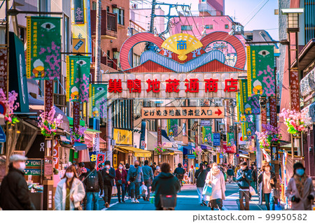 巢鴨地藏購物等東京都的城市風光 巢鴨地藏購物等東京都的城市風光 99950582