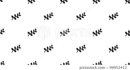 leaf seamless pattern plant leaves vector flower garden forest gift wrapping paper scarf isolated repeat wallpaper tile background doodle illustration design 99952411