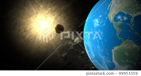 Central America in Earth planet, moon and solar atmosphere Central America in Earth planet, moon and solar atmosphere 99953359