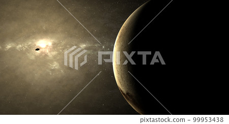 Styx moon, natural satellite, orbiting near Pluto planet 99953438