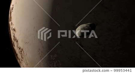 Styx orbiting near Pluto planet Styx orbiting near Pluto planet 99953441