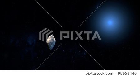 Styx moon, Pluto natural satellite, orbiting in the outer space 99953446