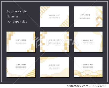 Foil-stamped Japanese-style frame material set 99953786