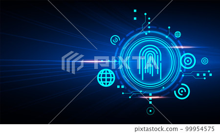 technology background with hi-tech digital data 99954575