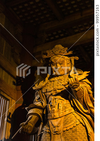 Hiromokuten Statue inside the Great Buddha Hall of Todaiji Temple in Nara Park, Nara City, Nara Prefecture, Japan 99957163