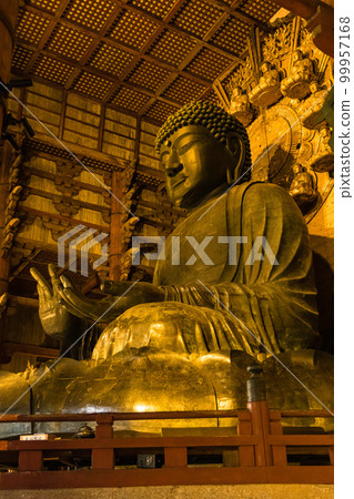 Rushana Great Buddha inside the Great Buddha Hall of Todaiji Temple in Nara Park, Nara City, Nara Prefecture, Japan 99957168