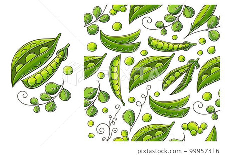 Seamless pattern for kitchen, restaurant or shop. Set in hand draw style Seamless pattern for kitchen, restaurant or shop. Set in hand draw style 99957316
