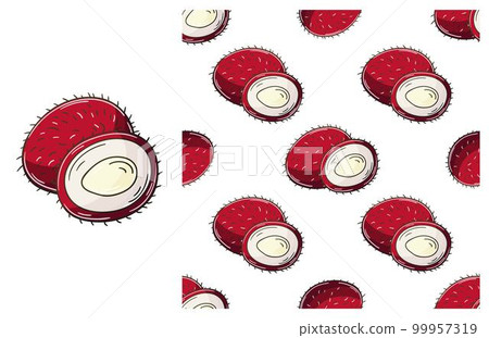 Seamless pattern for kitchen, restaurant or shop. Set in hand draw style Seamless pattern for kitchen, restaurant or shop. Set in hand draw style 99957319