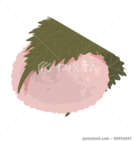 Isometric vector illustration of Sakuramochi (Kansai style, Domyoji) Isometric vector illustration of Sakuramochi (Kansai style, Domyoji) 99958947