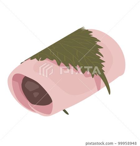 Isometric vector illustration of Sakuramochi (Kanto style, Chomeiji) Isometric vector illustration of Sakuramochi (Kanto style, Chomeiji) 99958948