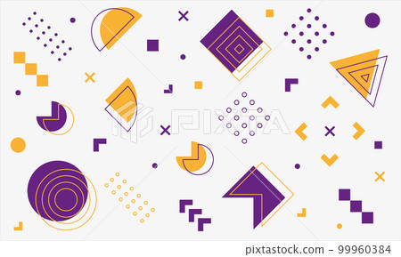 Big set of memphis design elements. Memphis style. 99960384