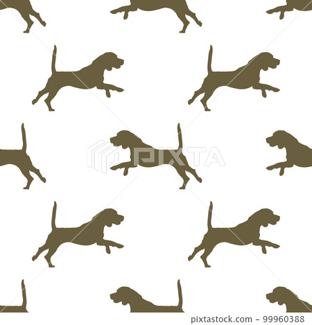 Running and jumping english beagle puppy. Pets. Running and jumping english beagle puppy. Pets. 99960388
