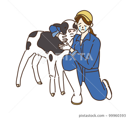 Dairy farmer Dairy cattle Dairy crisis Troubled Milk disposal Dairy farmer Dairy cattle Dairy crisis Troubled Milk disposal 99960393