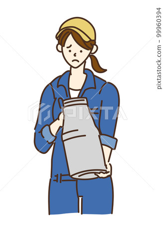 Dairy farmer Dairy cattle Dairy crisis Troubled Milk disposal Dairy farmer Dairy cattle Dairy crisis Troubled Milk disposal 99960394