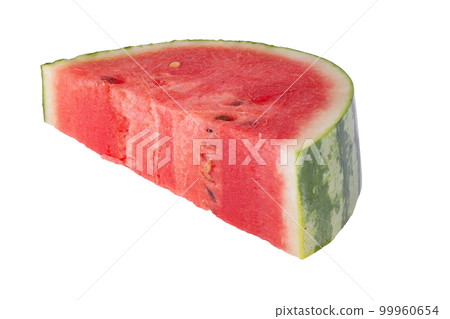 whole and half watermelon isolated on a transparent background 99960654