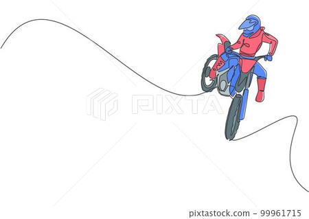 Motocross sport vector sketch Stock Vector