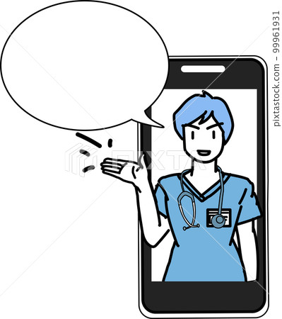 Online medical examination _ smartphone Online medical examination _ smartphone 99961931