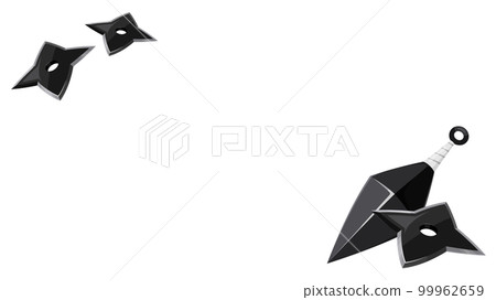 Shuriken and Kunai Frame_Ninja Tools_16:9 Shuriken and Kunai Frame_Ninja Tools_16:9 99962659