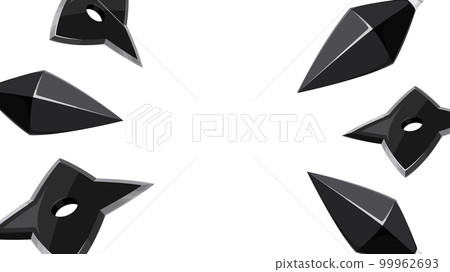 Shuriken and Kunai Frame_Ninja Tools_16:9 Shuriken and Kunai Frame_Ninja Tools_16:9 99962693