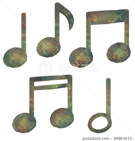 Simple musical note illustration set 99963613