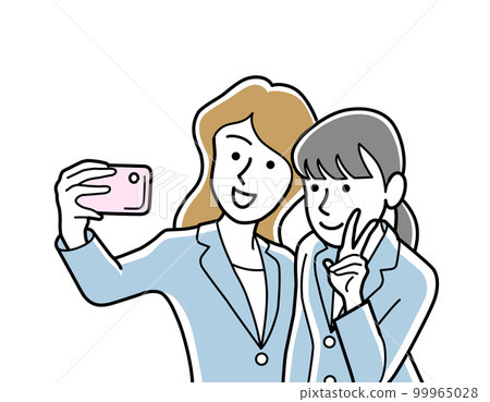 使用智能手機自拍的女商人 99965028