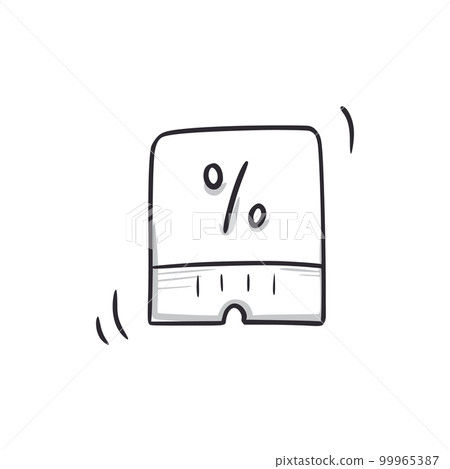 Bonus coupon voucher doodle icon. Gift bonus coupon hand drawn sketch style icon. Loyalty program, gift doodle drawn concept Bonus coupon voucher doodle icon. Gift bonus coupon hand drawn sketch style icon. Loyalty program, gift doodle drawn concept 99965387