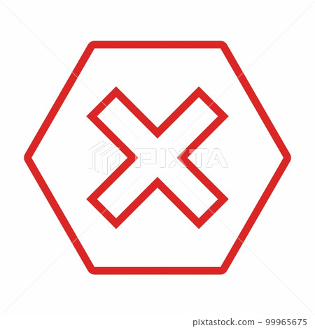Wrong marks, Cross marks, Rejected, Disapproved, No, False, Not Ok, Wrong Choices, Task Completion, Voting. - vector mark symbols in red. Isolated icon. 99965675