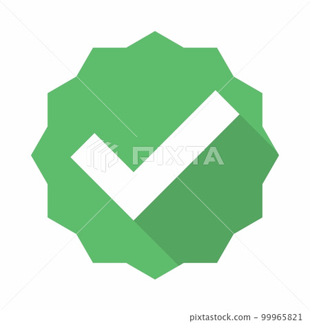 Check marks, Tick marks, Accepted, Approved, Yes, Correct, Ok, Right Choices, Task Completion, Voting. - vector mark symbols in green. Isolated icon. 99965821
