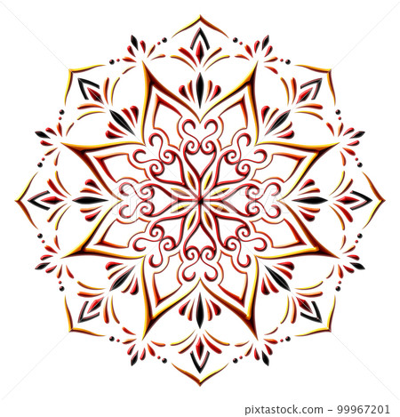 Red mandala art like the setting sun Red mandala art like the setting sun 99967201